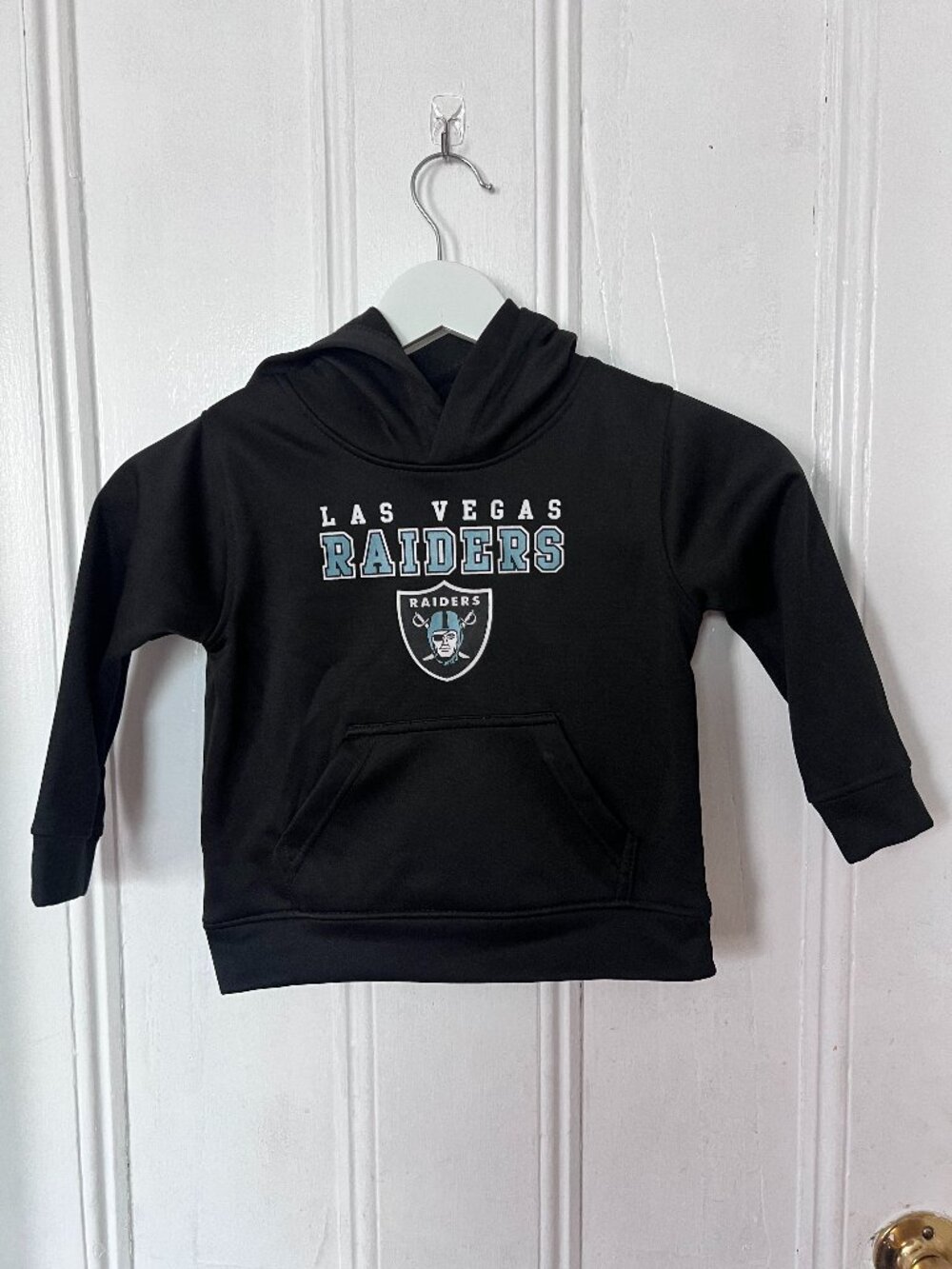 NFL Las Vegas Raiders Kids Black Hoodie Sweatshirt Size 3T Team Apparel